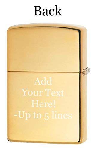 Encendedor Zippo personalizado latón pulido grabado miniatura 2