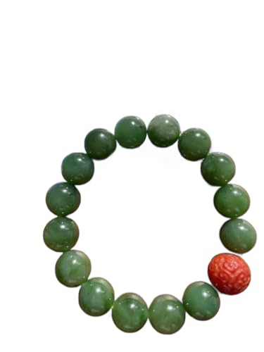 根付　和田玉 天然和田玉碧玉手串1（yc240915） – 添福玉器