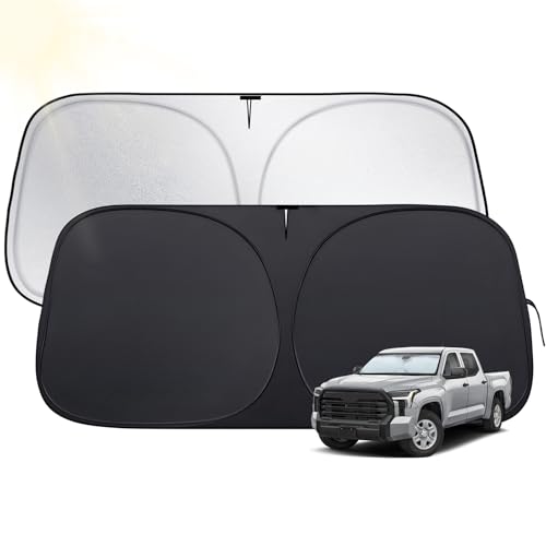 Windshield Sun Shade for Toyota Tundra 2022-2025, Custom Fit Car Sun Shades with 420D Fabric...