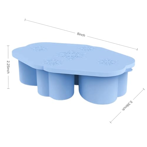 Molde de silicona para cubitos de hielo en forma de corazón azul miniatura 3