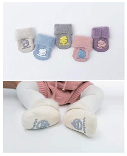 DEBAIJIA 3 Pairs Baby Extra Dikke Winter Sokken Warme Fluffy Fleece 0-12 Maanden Meisjes Pasgeboren Antislip Zachte… - Image 4