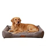 Pet Bed & Dog Beds: Waterproof Dog Bed for Small/Med/Large Dogs/Cats Premium Oxford Cloth, All-Season, Bite-Resistant, Shape-Retaining, Thick PP Cotton, Quick Rebound, Urine-Proof (Medium)