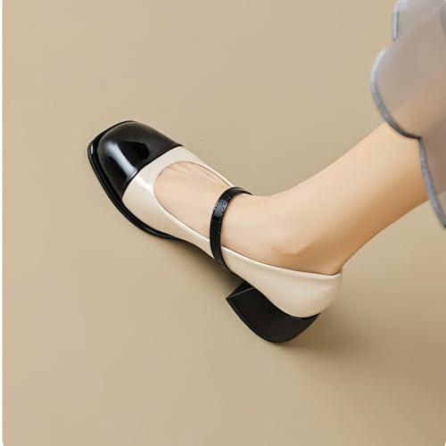 Image of Women's Platform Mary Janes Heart Cat Buckle Rivets Ankle Lolita Gothic Princess Platform Pumps Patent Leather Thorn Vintage Traditional Embroidery Upper Dress Shoes