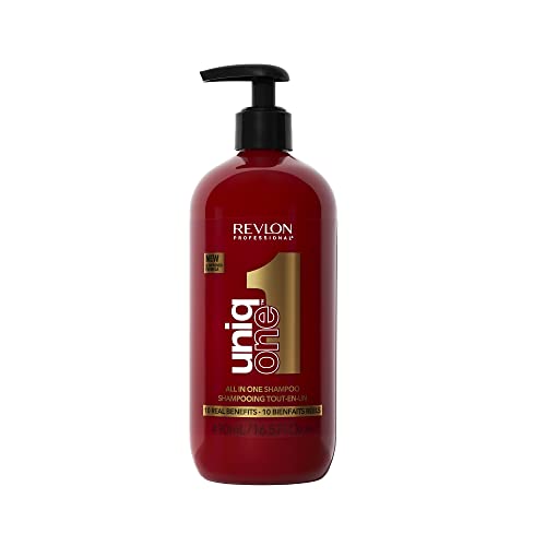 Revlon Professional UniqOne, Shampooing et Après-shampooing 2en1 (490 ml), Soin Cheveux Nourrissant et Réparateur, Formule Vegan, Tous Types de Cheveux, Classique Rouge