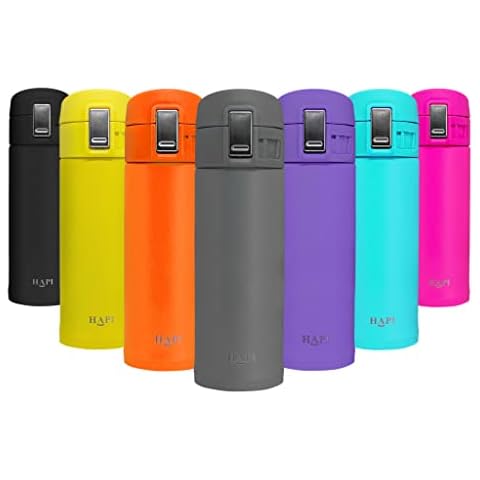 Hapi Bottles - Thermo Flask for Hot Drinks, 350/400/500ml, Coffee Cup with Lid, Travel Mug, Leakproof, Lockable Cover