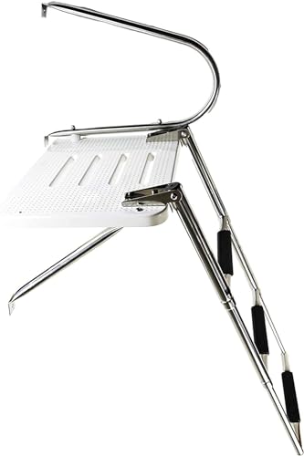 Escalera Marina Telescópica de 4 Peldaños Acero Inoxidable miniatura 2