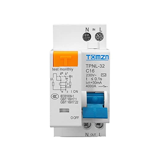 Disjoncteur différentiel protection contre fuites de courant et court-circuit 40A TPNL
