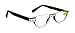 The Half Moon, Crystal Bling Reading Glasses Women Adorned with Clear European Crystals (Black) NY Fifth Avenue.