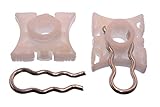 Anzahl der Einzelteile, aus der die Lieferung besteht: 4 (2 Plastik - Gleitbacken und 2 Metall - Klammern)