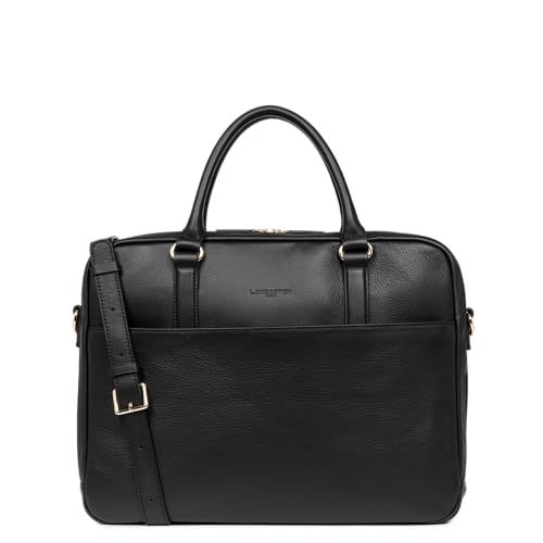 Porte documents Lancaster Mademoiselle Business en cuir noir contre le désordre