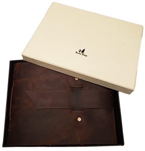 Vintage Leather Photo Album With Buckle Closure - Scrapbook Style Pages, Gift Box Included - Holds 100 4X6 Or 5X7 Photos - Memory Book #TOP7