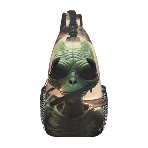 Bolso tipo sling unisex negro para senderismo y viaje miniatura 1