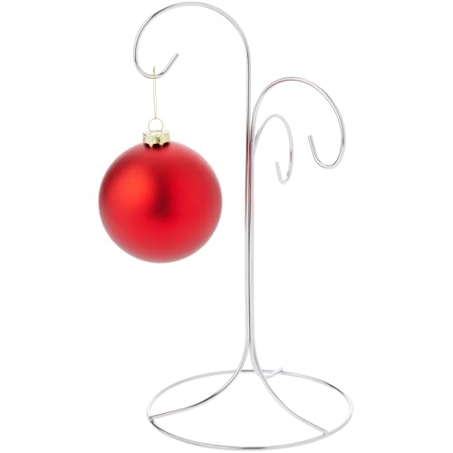 Arbre argenté à 3 niveaux support décoratif compact de 27,3 cm