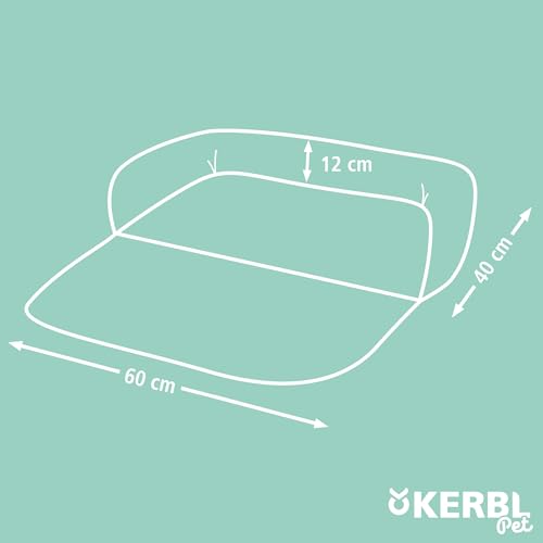 Kerbl Pet Couchkissen Emalia, Hundekissen, Katzenkissen, Hundebett, grau, 60x40x12cm, Polyester, Hunde, Katzen, Schutz für Polstermöbel