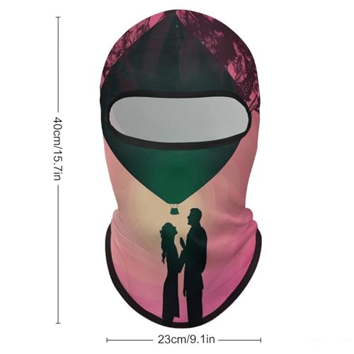 Balaclava Mask for Men Ski Mask for Women Couple in Front of Balloons Full Face Mask Face Cover for Cycling miniatura 2