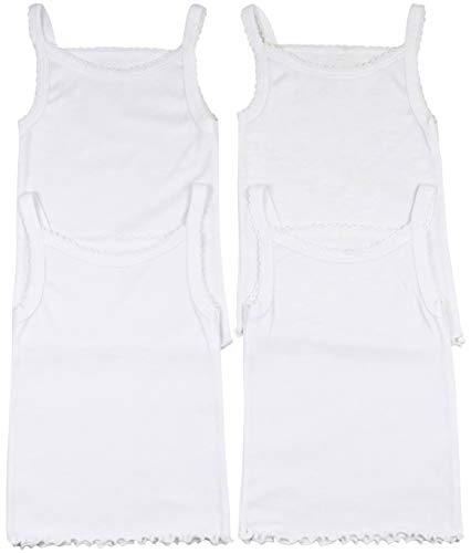 Image of ToBeInStyle Girl's 4 Pack Ruffle Hem Spaghetti Strap Tank Tops