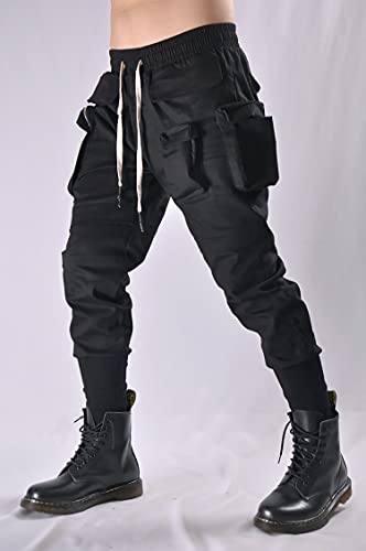 MOKEWEN Men's Women Tech Multi Pockets Ankle Cargo Pants3