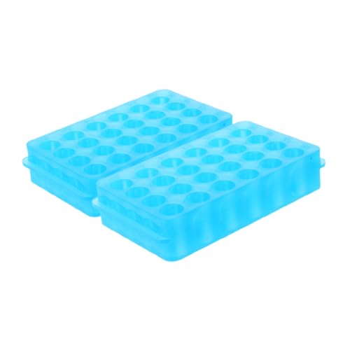 MUCKLILY 2-piece Lab Tube Rack 24-hole Acid/alkali Resistant Numbered System Versatile Tube Holder for Lab Work