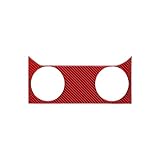 Hechos de ABS, terminados en fibra de carbono con acabado rojo, estos embellecedores de la cubierta de salida de aire del A/C son sólidos, duraderos y tienen una larga vida útil.