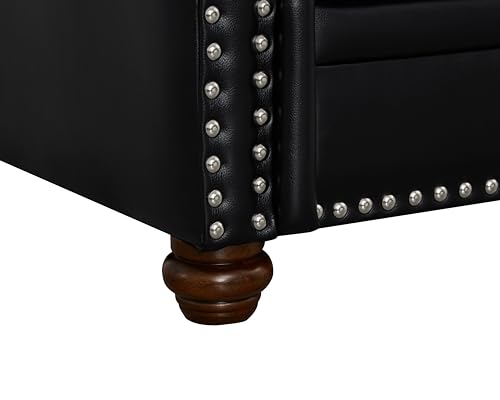 Sillón Contemporáneo Piel Sintética Negro miniatura 7