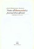  NOTES D\'HUMANITE(S)