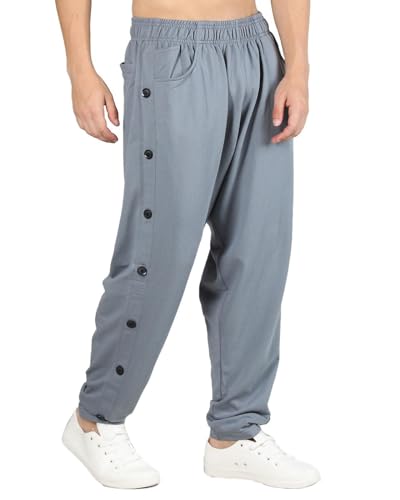 Image of CHKOKKO Men Casual Track Pant Gym Workout Lower with Pocket Slate Grey L