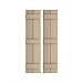 Ekena Millwork SHUBJS Faux Wood Shutters (Per Pair) Rustic Joined Board-n-Batten, 16 1/2"W x 36"H, Rough Cedar