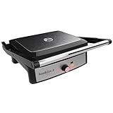 Juanita® Sandwicheras 2200W, tostadora horizontal RoastZen 2 con revestimiento antiadherente, parrilla eléctrica con sensor de temperatura automático, asa de tacto frío, sensor sobrecalentamiento