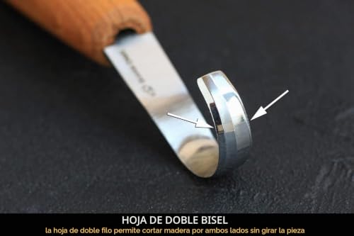 Cuchillo de gancho para tallar madera herramientas curvas SK5 5cm 7