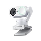 Insta360 Link 2 PTZ Dual Axis Gimbal AI-Powered 4K Webcam mit 1/2 Zoll Sensor für erhöhte Details, Pro Audio, Gestensteuerung, HDR, AI-Tracking, Deskview und Streamer-Modus - Artic White