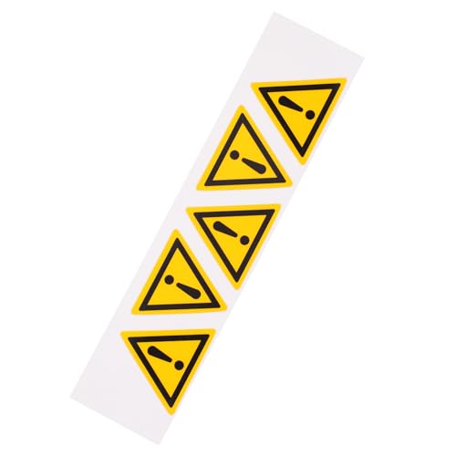 VINTORKY 5piezas Etiquetas De Advertencia Signo De Exclamación Señal De Precaución Para Seguridad Áreas De Peligro