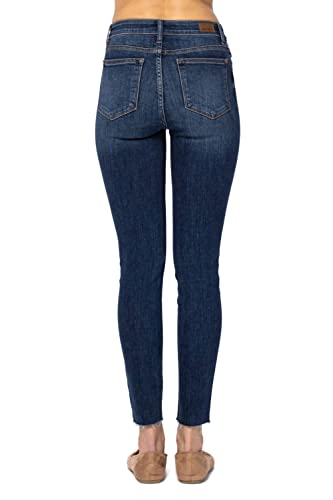 Judy Blue Women's High Rise Exposed Button Fly Cutoff Hem Skinny Jeans3