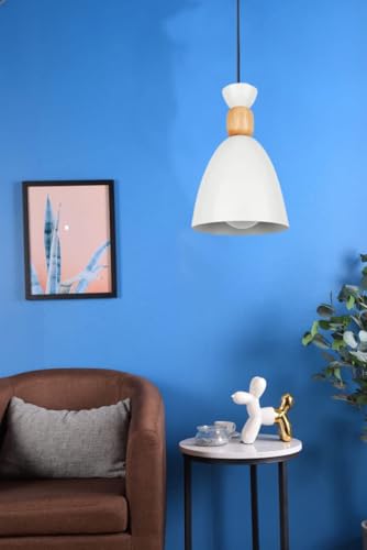 Image of Modern White Aluminium Pendant Light for Ceiling, Decorative Hanging Light for Living Room, Dining Room, Kitchen & Cafe Pack of 1