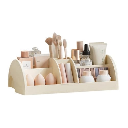 Zomaki 化粧品収納ボックス 化粧品収納ラック 大容量 ペン立て付き 母の日ギフト プレゼント 贈り物 化粧ボックス 化粧品収納ケース 小物入れ おしゃれな卓上収納 化粧品整理ボックス 家庭用 ドレッサー 大容量 多機能スキンケア用 分割収納ラック (