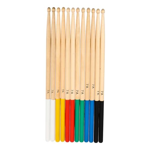 GALPADA 6 pares de baquetas de madera de arce antideslizantes para batería electrónica y acústica, accesorios para instrumentos con agarre cómodo para principiantes, estudiantes y músicos miniatura 1