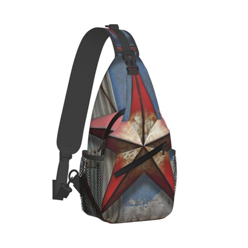 Bolso cruzado American Wastern Texas Star para hombre y mujer miniatura 2