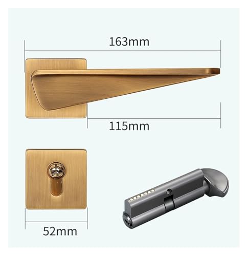 Cerradura de puerta silenciosa para un dormitorio tranquilo en bronce 3