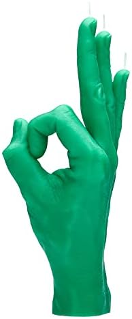 CandleHand Hand Gesture Candle Middle Finger - Big Real Hand Size 22 x 9 x 8 cm - Unusual Birthday, Office, Housewarming Gift (Yellow)