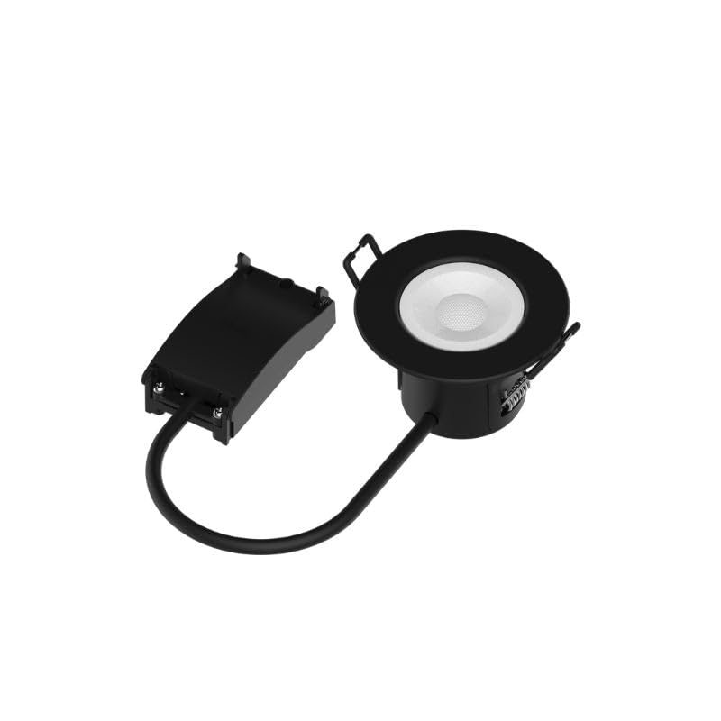 Spot LED étanche encastrable Dimmable CCT 6W Noir IP65 - Pack de 10