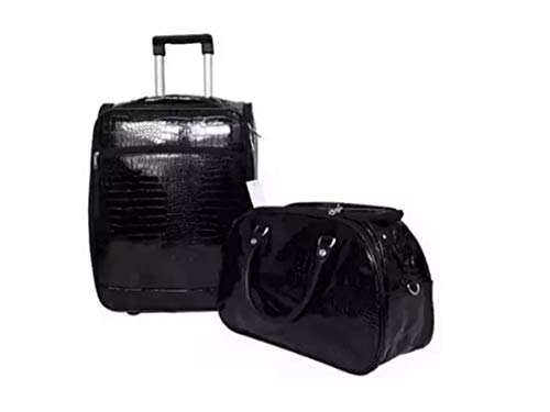 Conjunto Mala Rodinha + Mala Média Croco Viagem ACEITO a Bordo Viagem + Cadeado