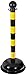 Brady 92125 Bradylink 41" Height, 3" Outside Diameter With 16" Diameter Base, Polyethylene Base And Top, Polystyrene Post, Black And Reflective Yellow Color Reflective Striped Warning Posts (Pack Of 6)