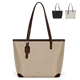RAINSMORE Bolsas de Mujer, Bolsa Tote de PU de Gran Capacidad, Bolso de Hombro para Mujer, Bolso Informal la Vida Diaria,...