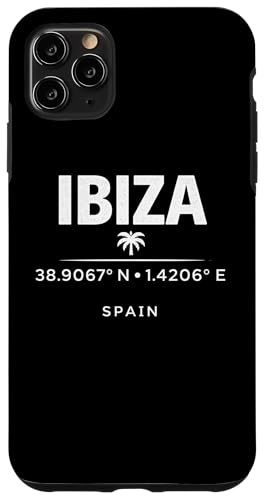 Ibiza Spain Coordinates Mediterranean Island Travel Design �X�}�z�P�[�X iPhone 11 Pro Max �p