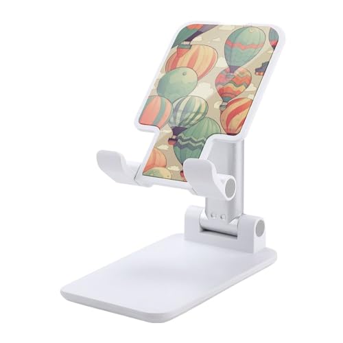 Support de téléphone pour bureau réglable et pliable motif montgolfière