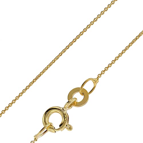 trendor Feine Ankerkette 333 Gold (8 Karat) Halskette 0,8 mm elegante goldene Kette für Damen, zeitlose Geschenkidee, Goldkette aus Echtgold 72405-36 36 cm