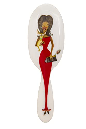 Rock & Ruddle Natural Pure Boar Bristle Hair Brush for Women & Kids (Small, 17.5cm)