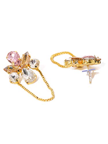 Image of Asmitta Wedding Dangler Earrings for Women (Golden) (ED743JJGLDVM5)