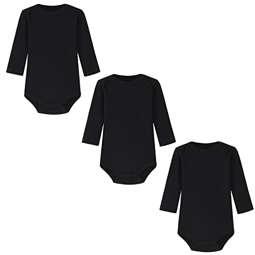 Image of Enfants Chéris Baby Long Sleeve Bodysuit Newborn-24 Months Pack of 3