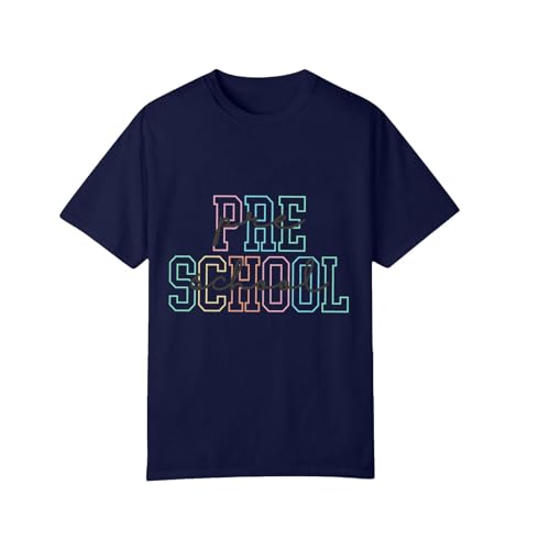 Toddler Kids Back to School Shirt Youth Boys Girls First Day of Preschool Tshirts Children Cute (a-Navy, 12-13 Years)3