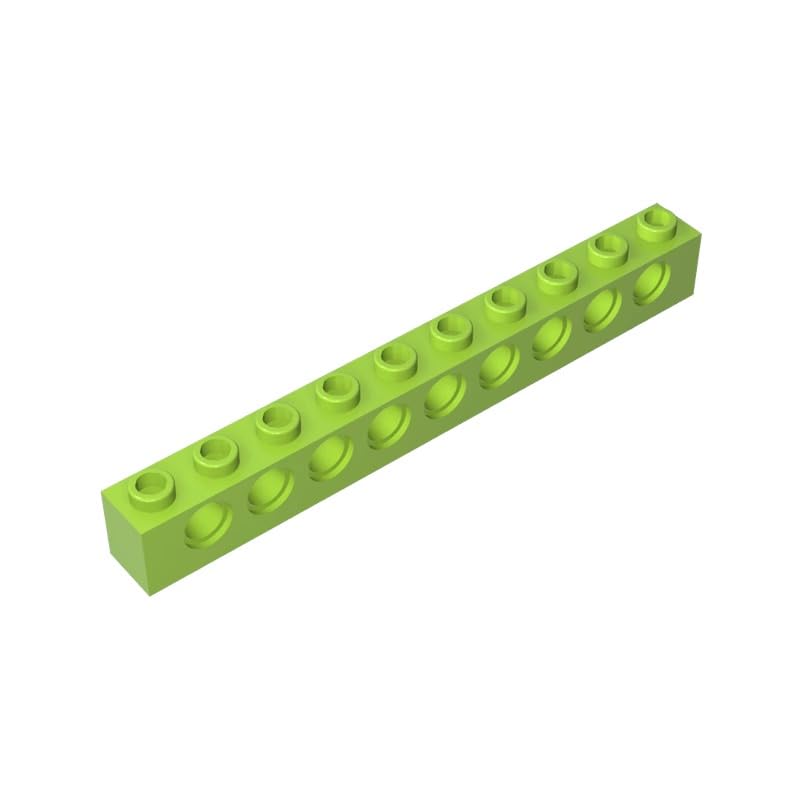 XYEIUGO 2730 Technology Brick Technic Brick 1x10 [9 Holes], Lime, 10 PCS — image 1